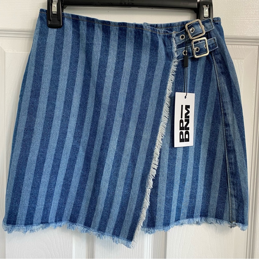 Princess Polly Ariyah wrap denim mini skirt US size 2